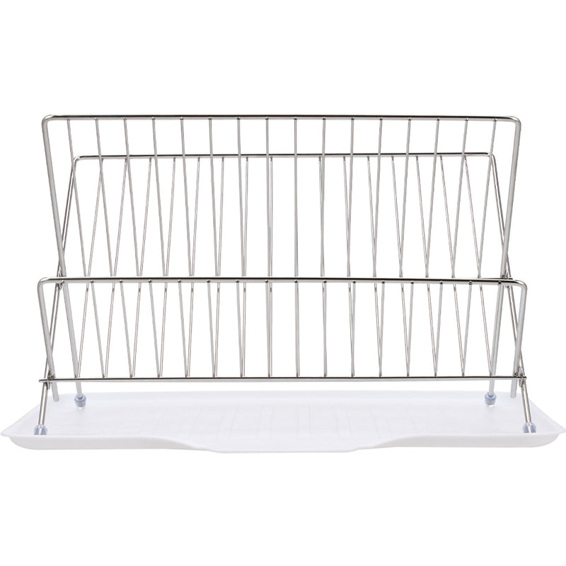 Lifeideas 2-Tier Foldable Countertop Dish Drying Rack with Drip Tray