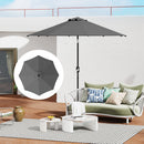 Outsunny UPF 50+ Replacement Parasol Canopy Parasol Cover Replacement