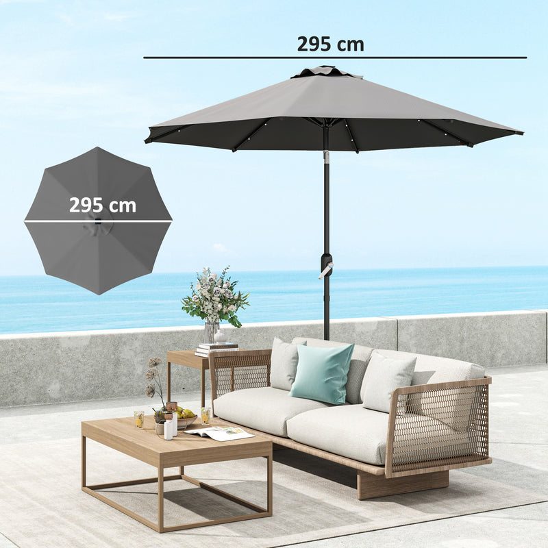 Outsunny UPF 50+ Replacement Parasol Canopy Parasol Cover Replacement