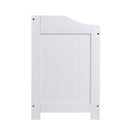 Livingandhome White Wooden Lift-Top Toy Storage Chest