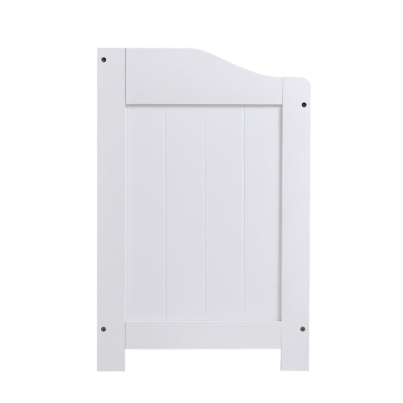 Livingandhome White Wooden Lift-Top Toy Storage Chest