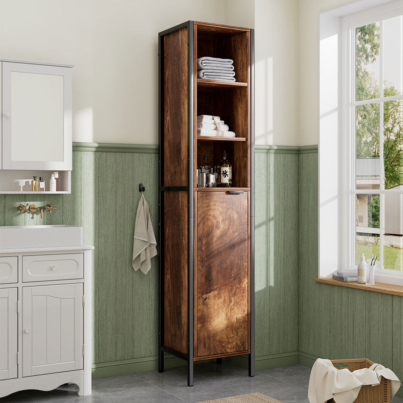 Livingandhome Tall Storage Cabinet with Single-door