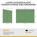 Outdoor Steel Storage Shed 4.6 x 9ft