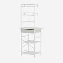 4-Tier Open Shelves Dressing Table With Drawer