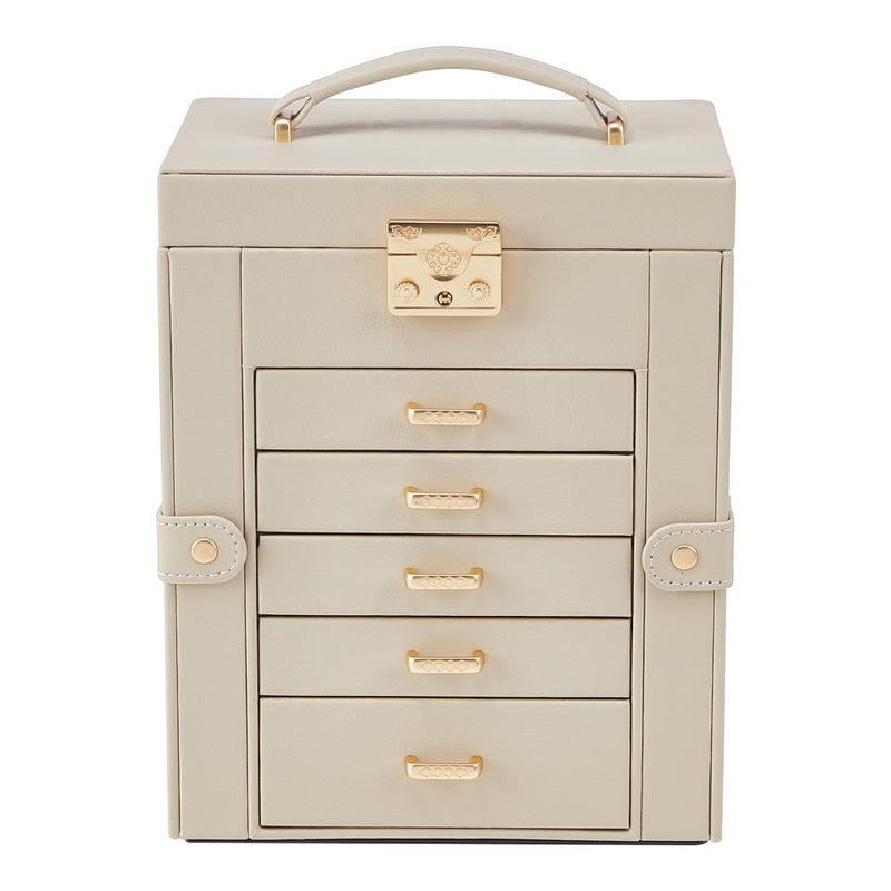 Sheonly Faux Leather Jewellery Storage Box with Mirror