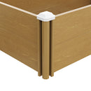 Breeins Plastic Wood-Grain Raised Garden Bed Planter