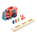Kidkid Pink Automatic Domino Laying Train Toy with Lights for Kids