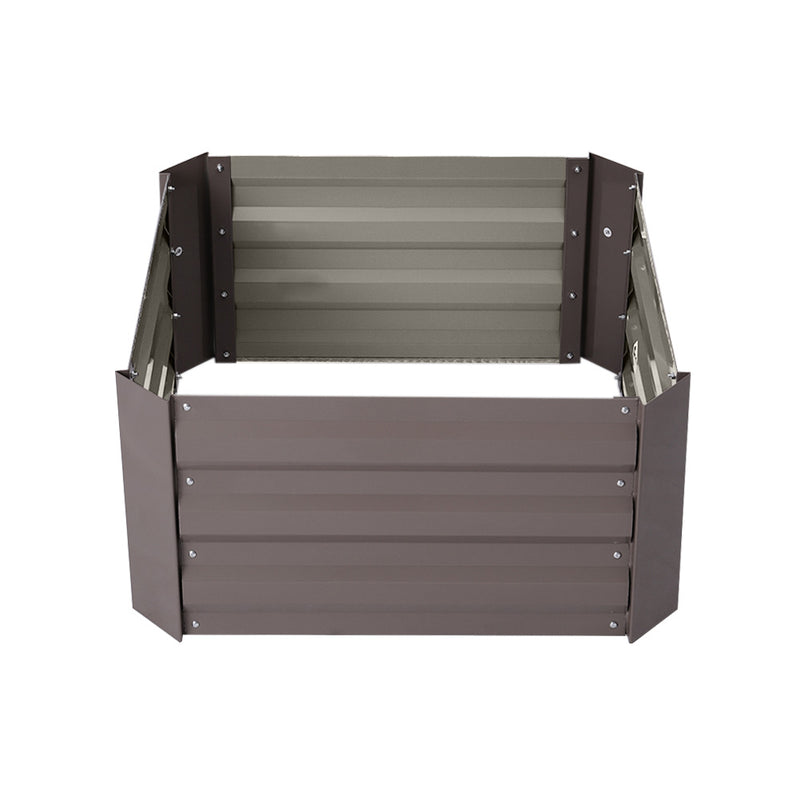 Garden Sanctuary Galvanized Steel Square Raised Garden Bed Planter Box