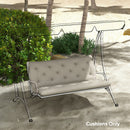 Outsunny Garden Bench Cushion, Seat Pad with Ties, Light Grey