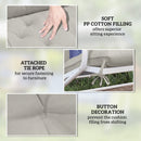 Outsunny Garden Bench Cushion, Seat Pad with Ties, Light Grey