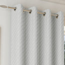 Enhanced Living Tokyo Grey Eyelet Thermal Noise Reducing Dim Out Curtains - Pair