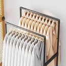 Livingandhome Double Rod Metal Clothes Rack on Wheels