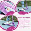 AIYAPLAY Electric Scooter for Kids 4-7, with Auxiliary Rear Wheels