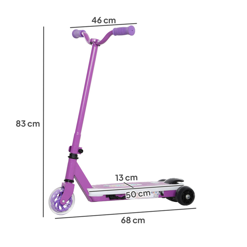 AIYAPLAY Electric Scooter for Kids 4-7, with Auxiliary Rear Wheels