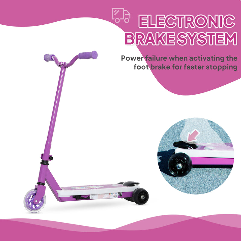 AIYAPLAY Electric Scooter for Kids 4-7, with Auxiliary Rear Wheels