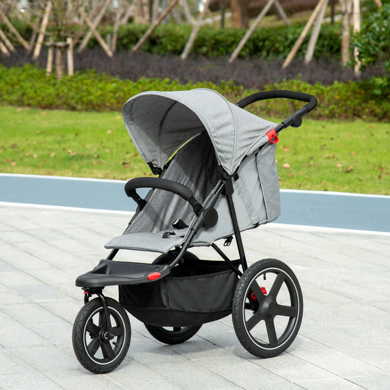 HOMCOM Baby Stroller Grey