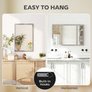 HOMCOM Wall Bathroom Mirror, Vanity Mirror, Grey