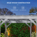 Outsunny 3 x 3 m Wooden Pergola Kit, Garden Gazebo Shelter, Grey