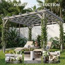 Outsunny 3 x 3 m Wooden Pergola Kit, Garden Gazebo Shelter, Grey