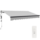 Outsunny 3.5 x 3(m) Electric Retractable Awning w/ Aluminium Frame