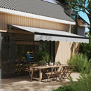 Outsunny 3.5 x 3(m) Electric Retractable Awning w/ Aluminium Frame