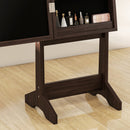 HOMCOM Freestanding LED Mirrored Jewelry Cabinet