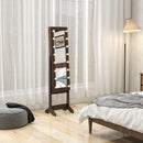 HOMCOM Freestanding LED Mirrored Jewelry Cabinet