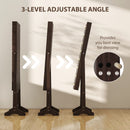 HOMCOM Freestanding LED Mirrored Jewelry Cabinet