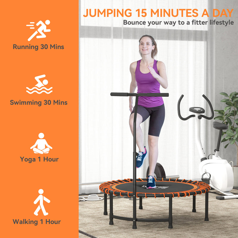 HOMCOM Trampoline Outdoor Bouncer Jumper Adjustable Handle