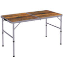 Outsunny Portable Folding Picnic Table Outdoor Lightweight BBQ Party Aluminum