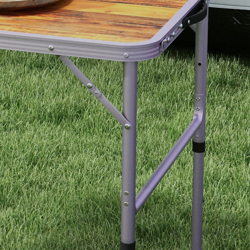 Outsunny Portable Folding Picnic Table Outdoor Lightweight BBQ Party Aluminum