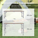 Outsunny Portable Folding Picnic Table Outdoor Lightweight BBQ Party Aluminum