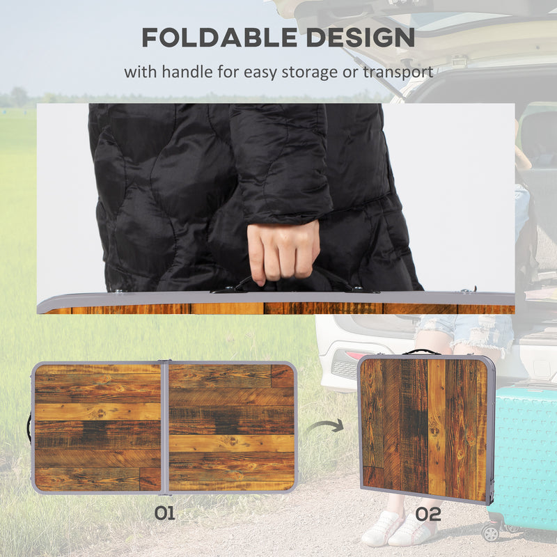 Outsunny Portable Folding Picnic Table Outdoor Lightweight BBQ Party Aluminum