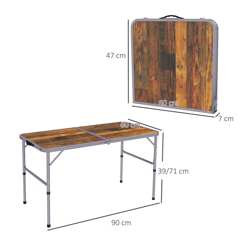 Outsunny Portable Folding Picnic Table Outdoor Lightweight BBQ Party Aluminum