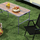 Outsunny Portable Folding Picnic Table Outdoor Lightweight BBQ Party Aluminum