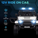 AIYAPLAY Kids Ride On Car, 12V Electric Truck W/ Suspension - Blue/Green/Pink/White