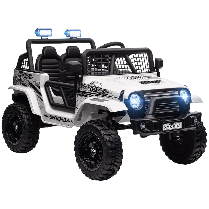 AIYAPLAY Kids Ride On Car, 12V Electric Truck W/ Suspension - Blue/Green/Pink/White