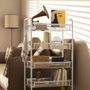 HOMCOM 5 Tier Utility Rolling Cart with Removable Mesh Baskets, White