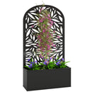 Outsunny Metal Raised Garden Bed with Trellis, Outdoor Elevated Planter Box