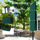 Outsunny Garden Parasol Cover For 2-4m Umbrella Protector, Dark Green
