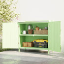 Outsunny Garden Storage Cabinet Potting Bench Table W/ galvanised Top Green