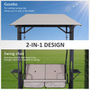 Outsunny Outdoor Garden 2 Seater Canopy Swing Seat Porch Loveseat Hammock Chair