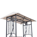 Outsunny Outdoor Garden 2 Seater Canopy Swing Seat Porch Loveseat Hammock Chair