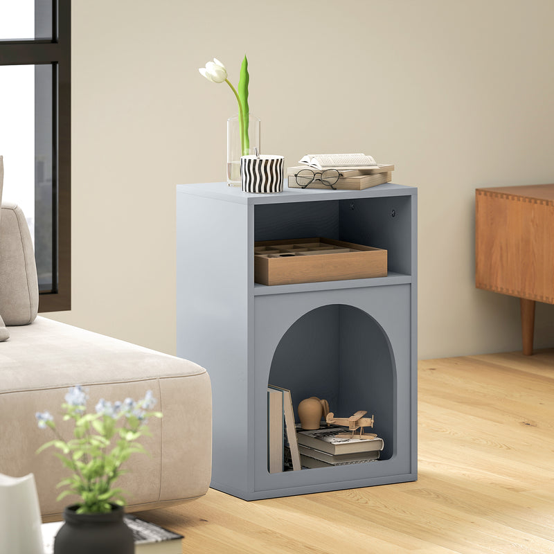 HOMCOM Bedside Table, Modern Bedside Cabinet For Bedroom