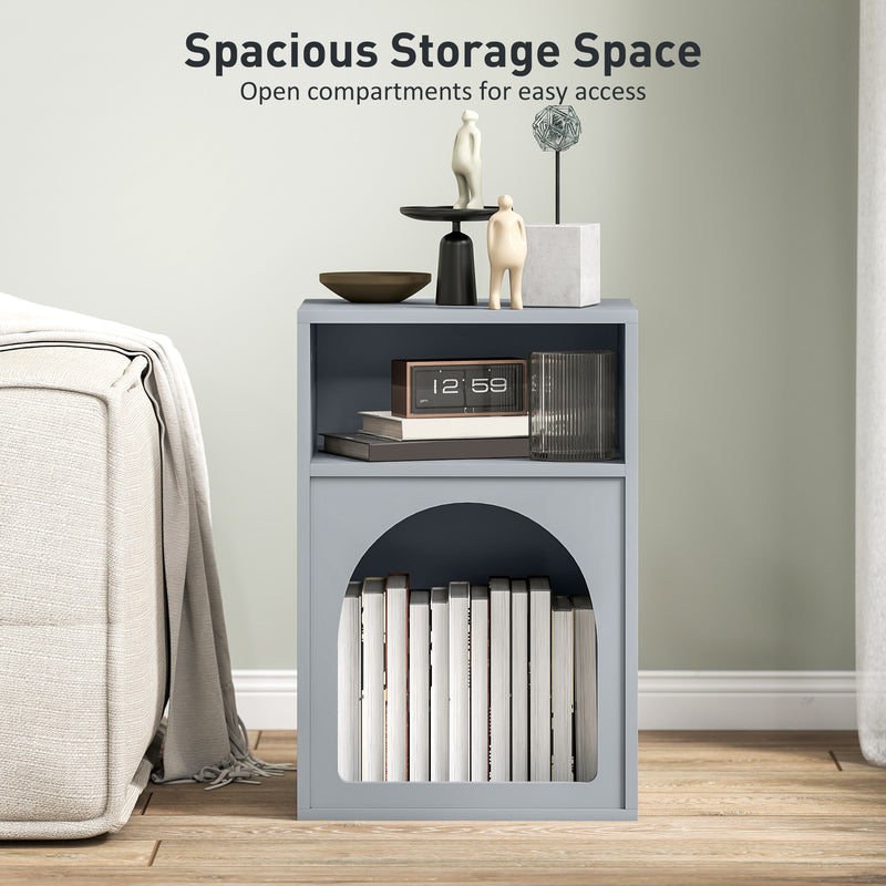 HOMCOM Bedside Table, Modern Bedside Cabinet For Bedroom
