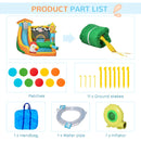 Outsunny Bouncy Castle Farm Style with Paddling Pool