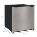 HOMCOM 35L Tabletop Freezer With Adjustable Temperature Wire Shelf Silver