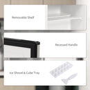 HOMCOM 35L Tabletop Freezer With Adjustable Temperature Wire Shelf Silver