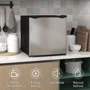 HOMCOM 35L Tabletop Freezer With Adjustable Temperature Wire Shelf Silver