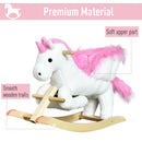 HOMCOM children's Rocking Unicorn - Pink & White